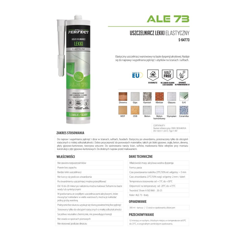 Akryl lekki elastyczny 280ml | STALCO PERFECT