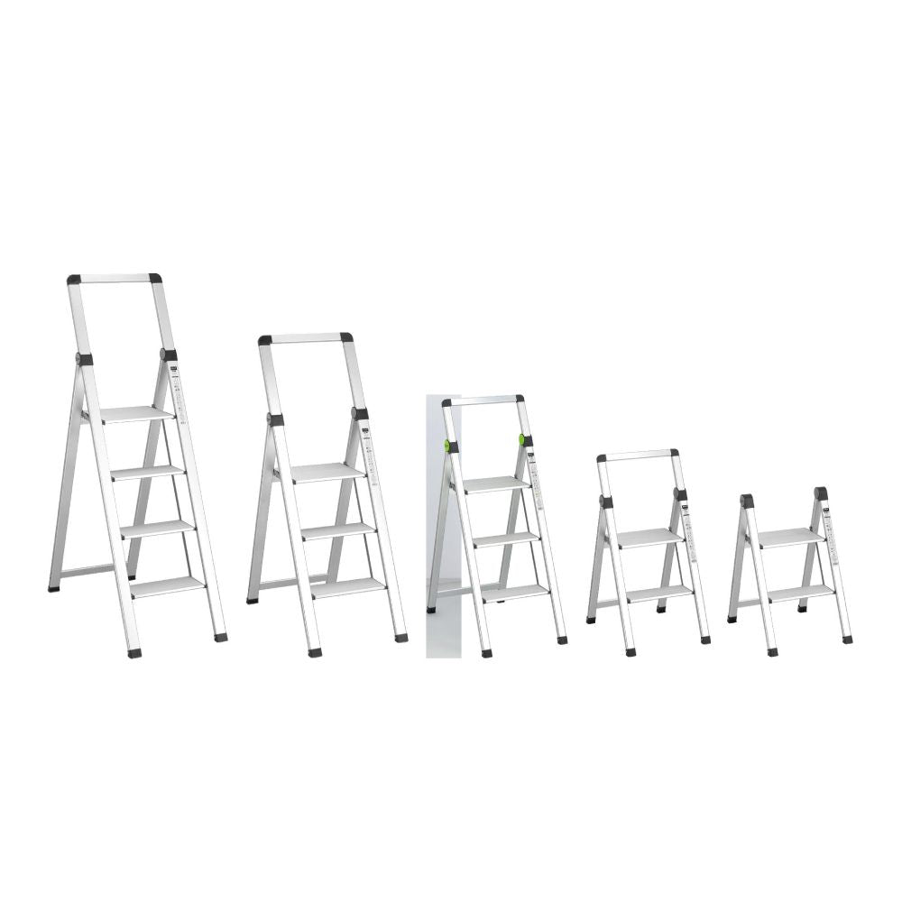 Drabina składana MINI SLIM 3-stopnie z uchwytem | STALCO PERFECT