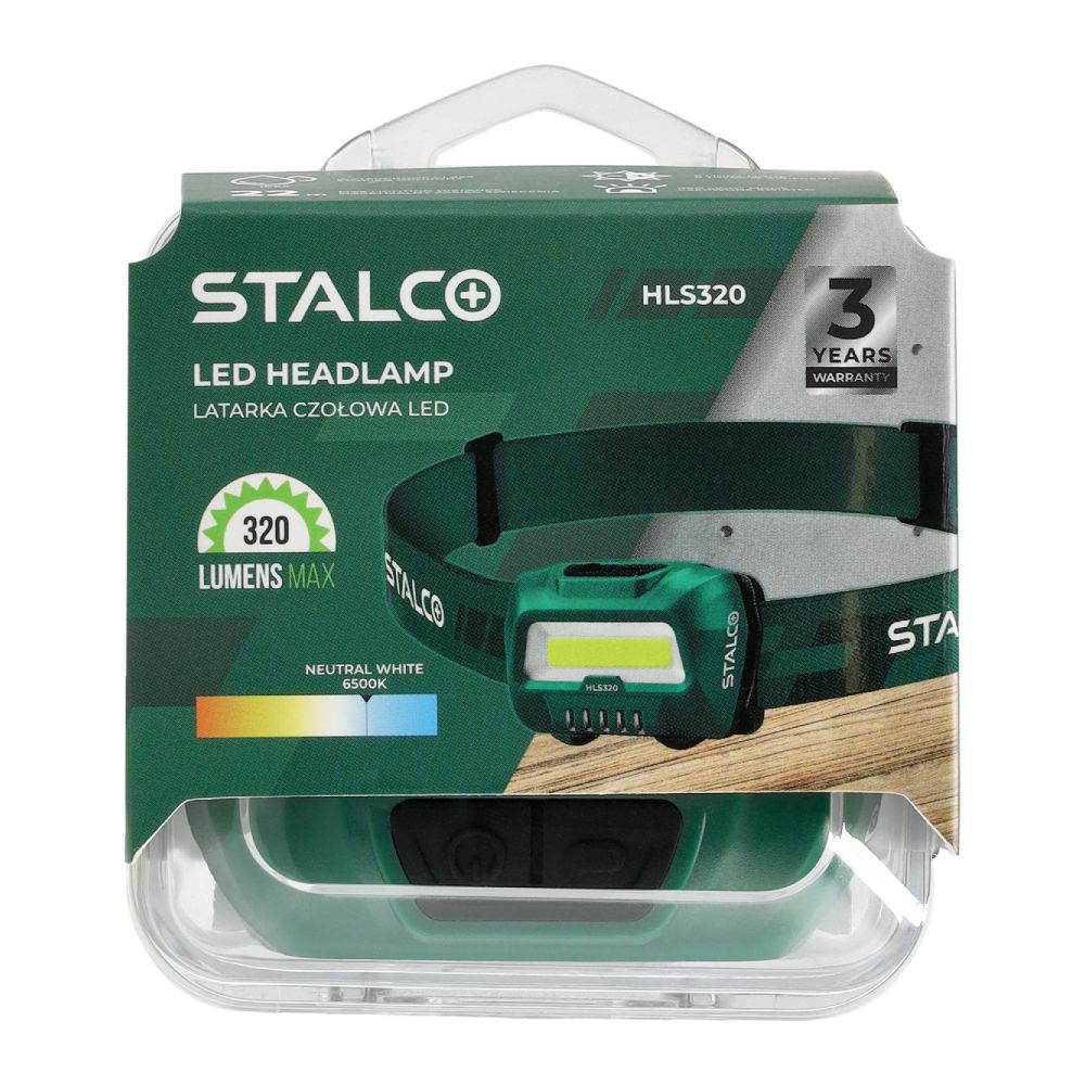 Latarka czołowa 3xAAA LED 320 lm HLS320 | STALCO