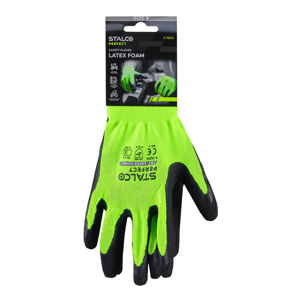 STALCO PERFECT Rękawice poliestrowe "LATEX FOAM"