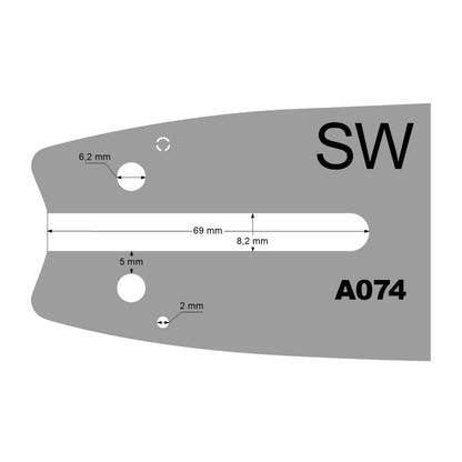 Prowadnica 14" 3/8" 1.3mm 50DL A074 STIHL | SARP