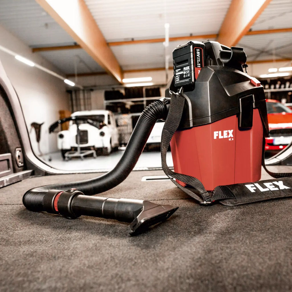 Kompaktowy odkurzacz akumulatorowy z ręcznym czyszczeniem filtra 6L klasa L "VC 6 L MC 18.0" | FLEX