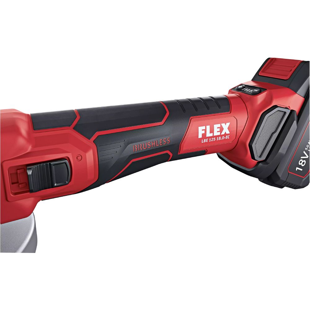 Akumulatorowa szlifierka kątowa ze zmienną prędkością obrotową i hamulcem 18V 125mm "LBE 125 18.0-EC C" | FLEX