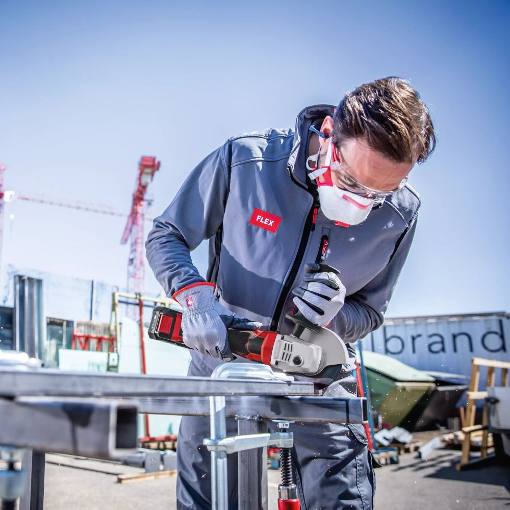 Akumulatorowa szlifierka kątowa ze zmienną prędkością obrotową i hamulcem 18V 125mm "LBE 125 18.0-EC C" | FLEX