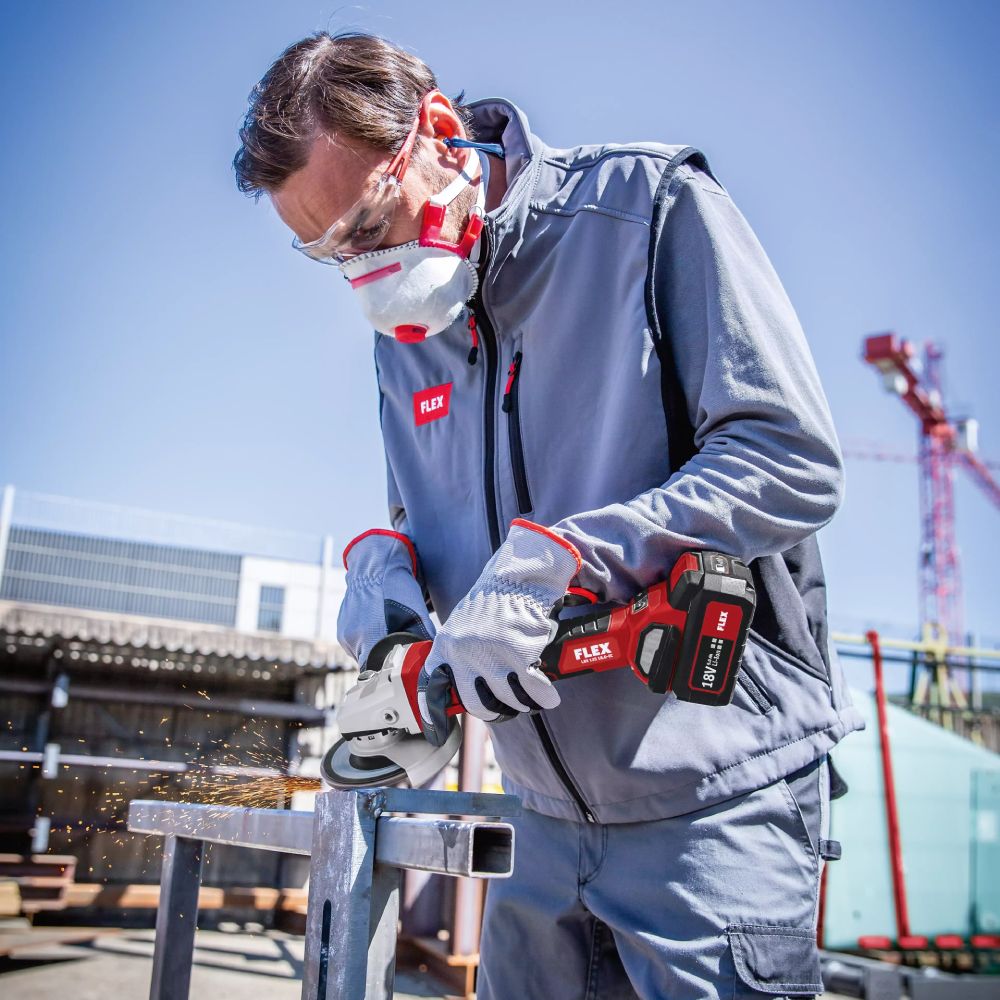 Akumulatorowa szlifierka kątowa ze zmienną prędkością obrotową i hamulcem 18V 125mm "LBE 125 18.0-EC C" | FLEX