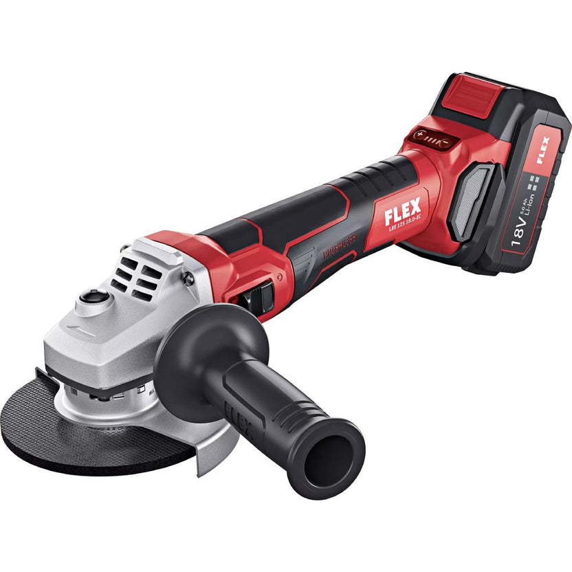 FLEX Akumulatorowa szlifierka kątowa ze zmienną prędkością obrotową i hamulcem 18V 125mm "LBE 125 18.0-EC C"