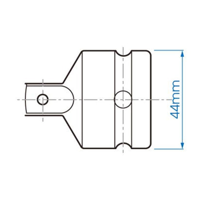 Redukcja udarowa z kulką 3/4" F (otwór) x 1/2" M (trzpień) | King Tony