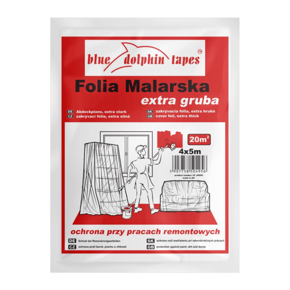 Blue Dolphin Folia malarska 4x5m (20m²) Extra Gruba