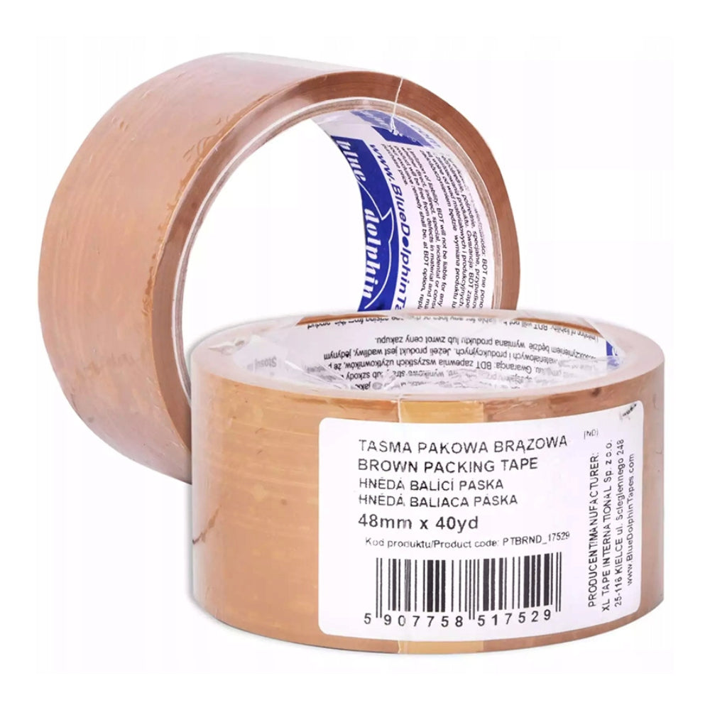 Blue Dolphin Taśma pakowa 48mm x 40yd Brązowa