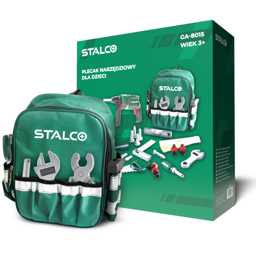 Zabawka plecak narzędziowy (2x bateria AA) | STALCO