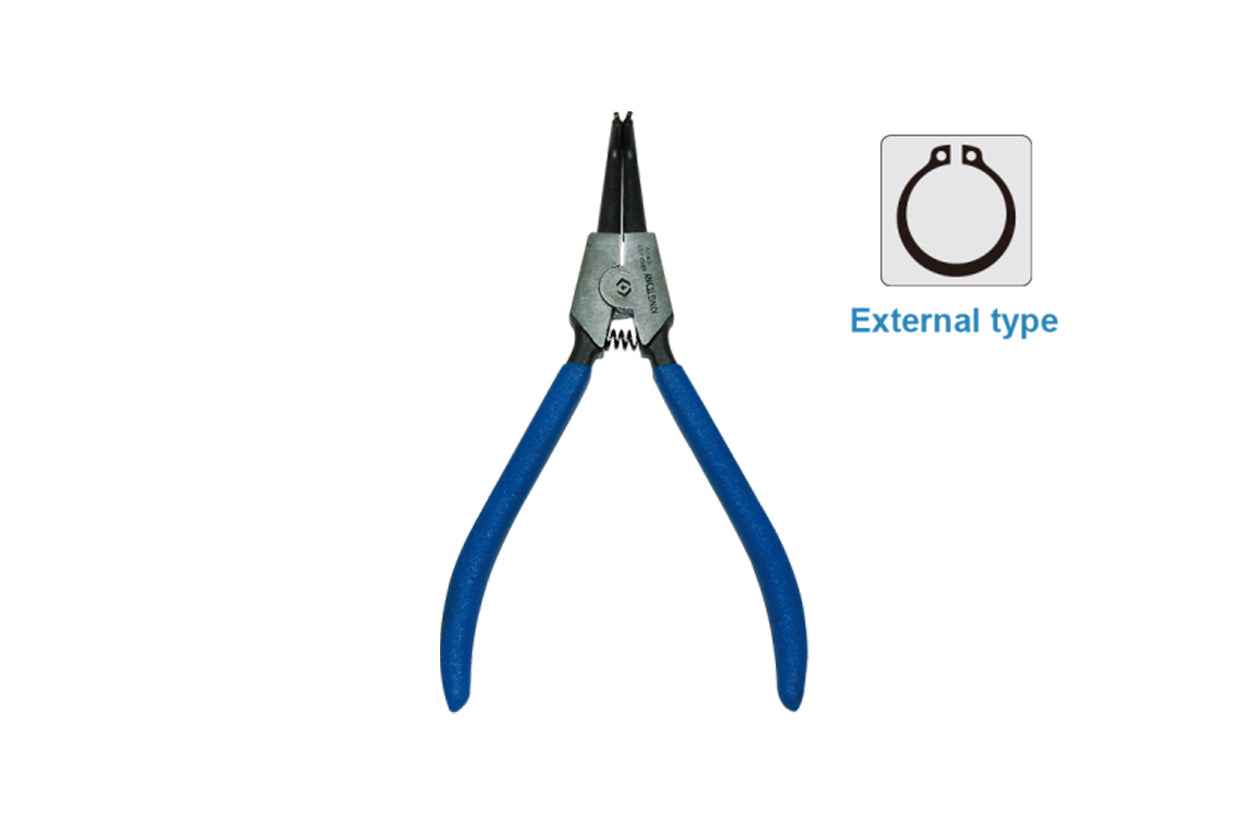 Szczypce do pierścieni segera zewnętrznych wygięte (zakres 19 - 60 mm uchwyt PCV 170 mm) | King Tony