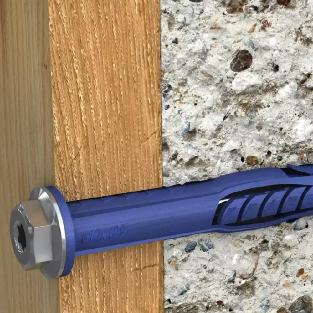 Kołek ramowy z kołnierzem z ocynkowanym wkrętem z łbem heksagonalnym R-FF1 | Rawlplug