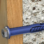 Kołek ramowy z kołnierzem z ocynkowanym wkrętem z łbem heksagonalnym R-FF1 | Rawlplug