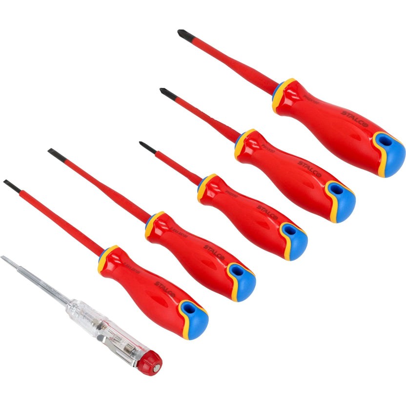 STALCO Wkrętaki elektrotechniczne (6 elem.)