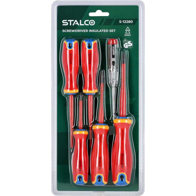 STALCO Wkrętaki elektrotechniczne (6 elem.)