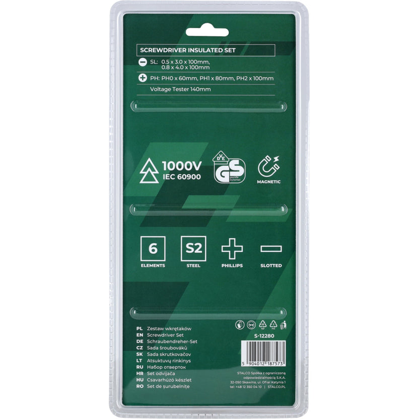 STALCO Wkrętaki elektrotechniczne (6 elem.)