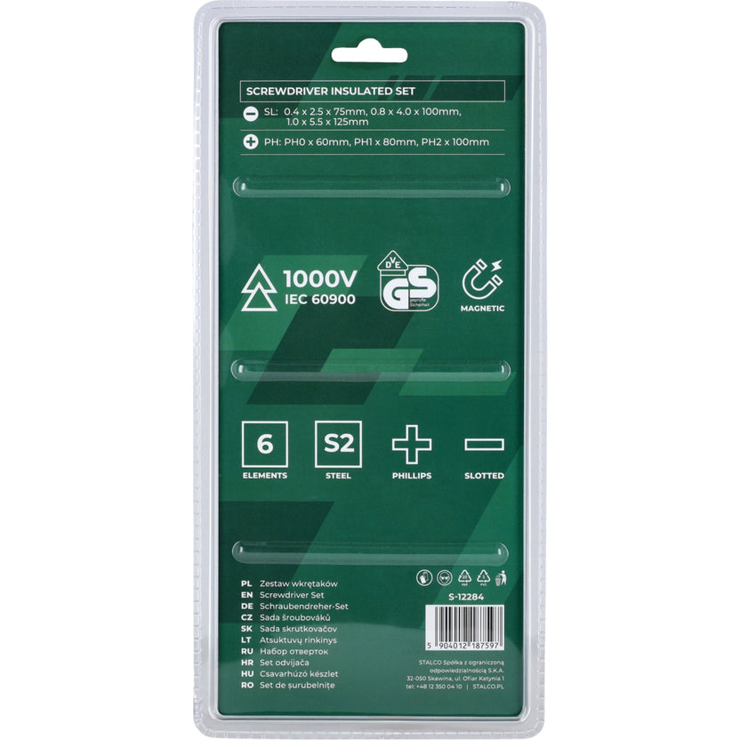 STALCO Wkrętaki elektrotechniczne (6 elem.)