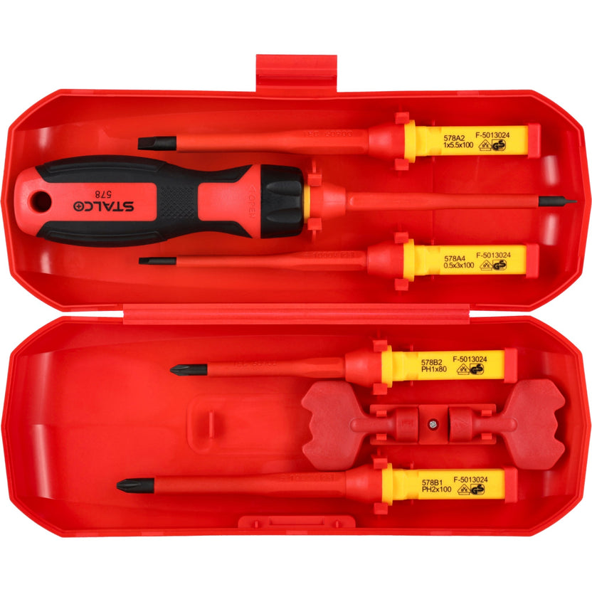 STALCO Wkrętaki elektrotechniczne (8 elem.)