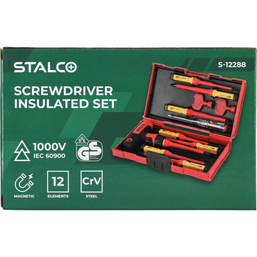 STALCO Wkrętaki elektrotechniczne (12 elem.)