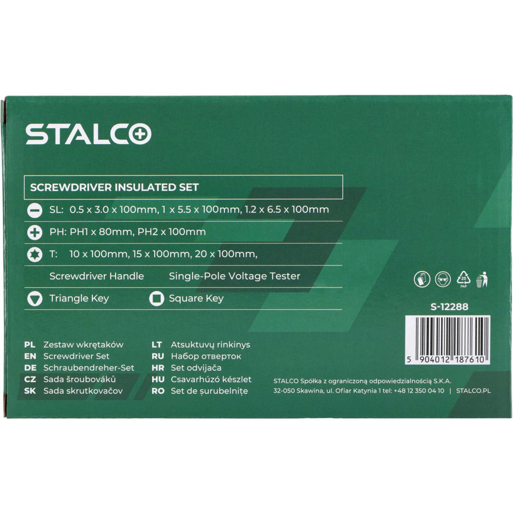 Wkrętaki elektrotechniczne (12 elem.) | STALCO