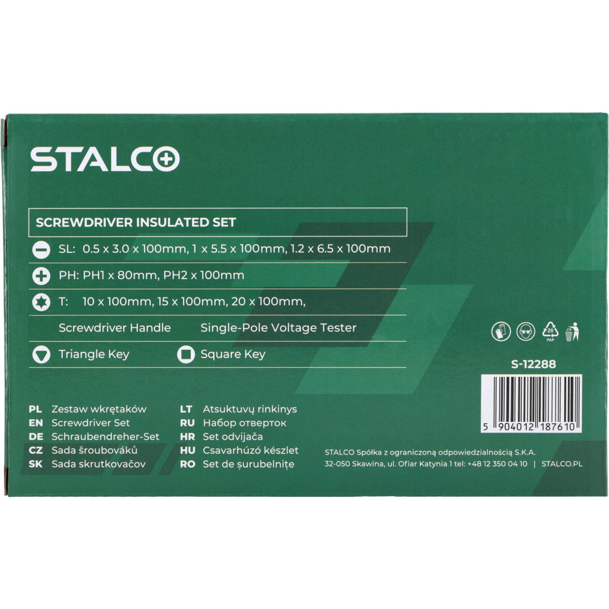 STALCO Wkrętaki elektrotechniczne (12 elem.)