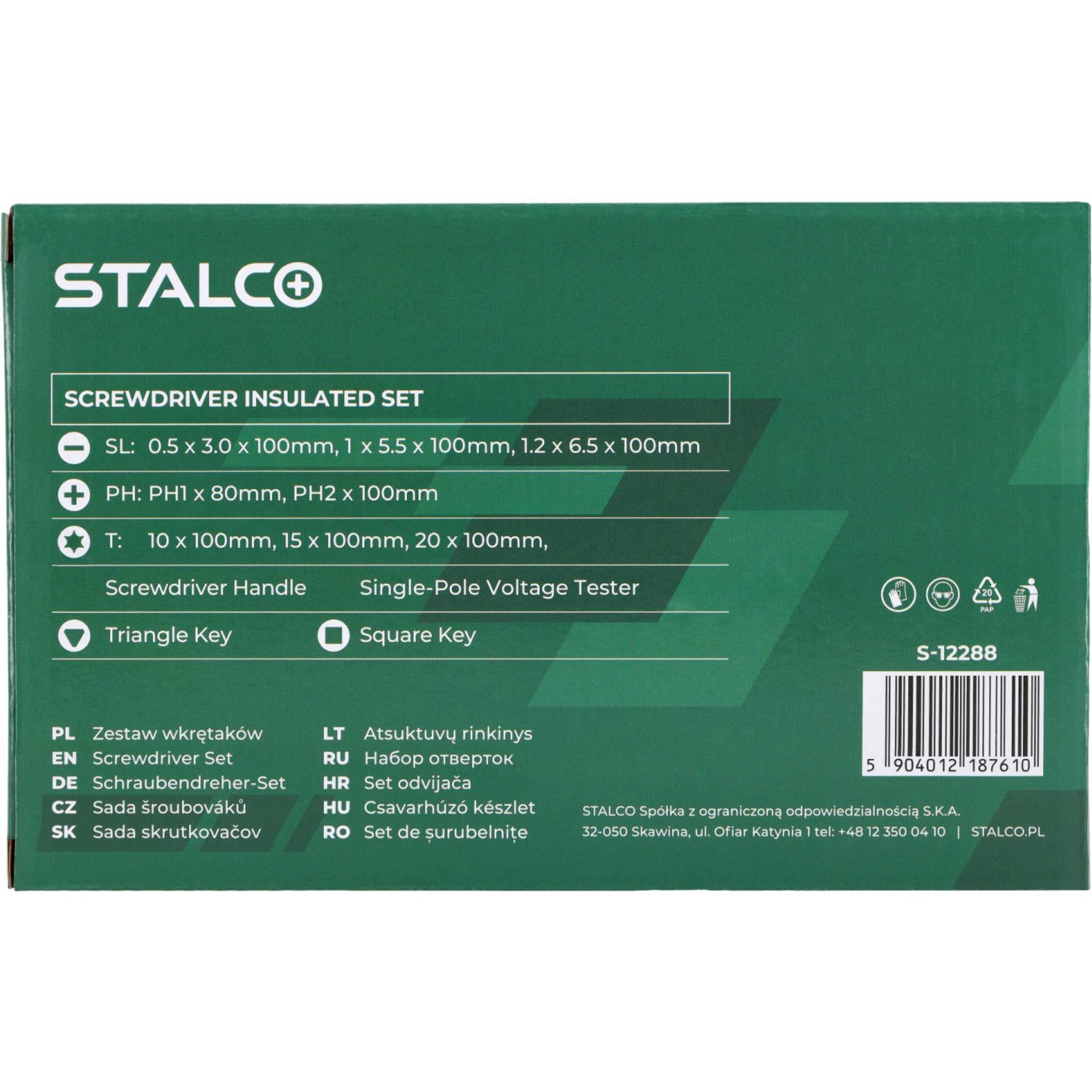 Wkrętaki elektrotechniczne (12 elem.) | STALCO