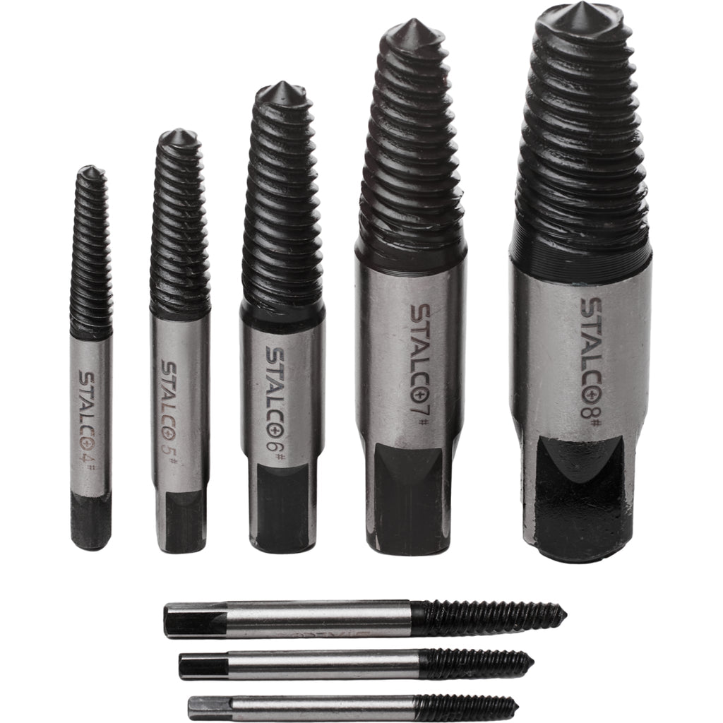 STALCO Wykrętaki do śrub 4-24mm (8 elem.)
