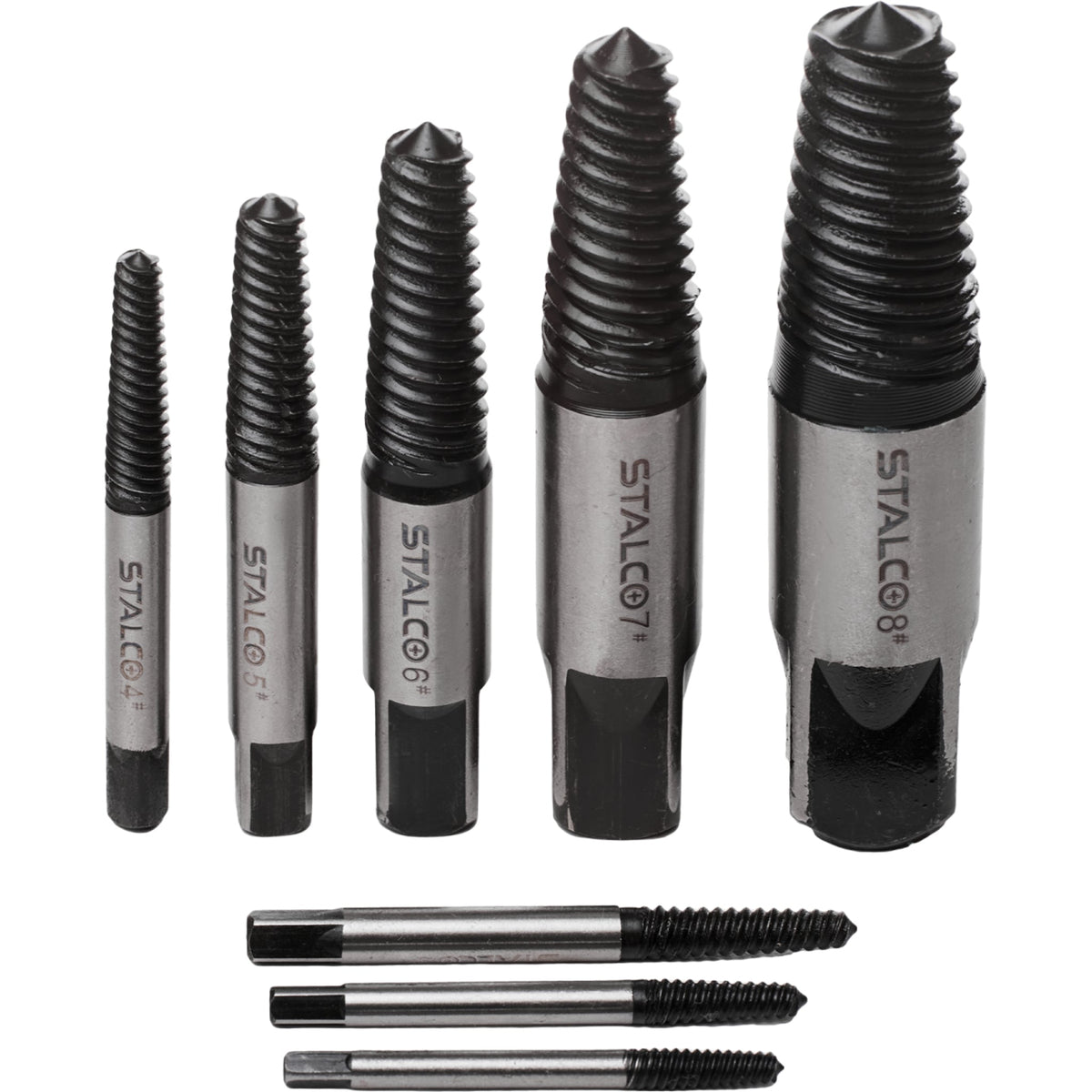 STALCO Wykrętaki do śrub 4-24mm (8 elem.)