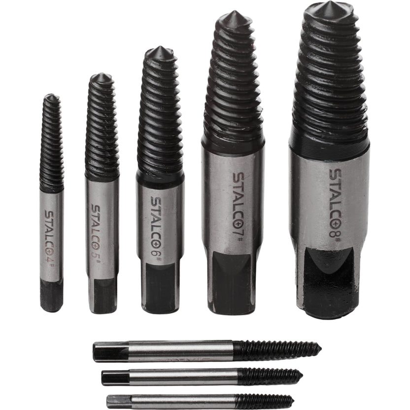STALCO Wykrętaki do śrub 4-24mm (8 elem.)
