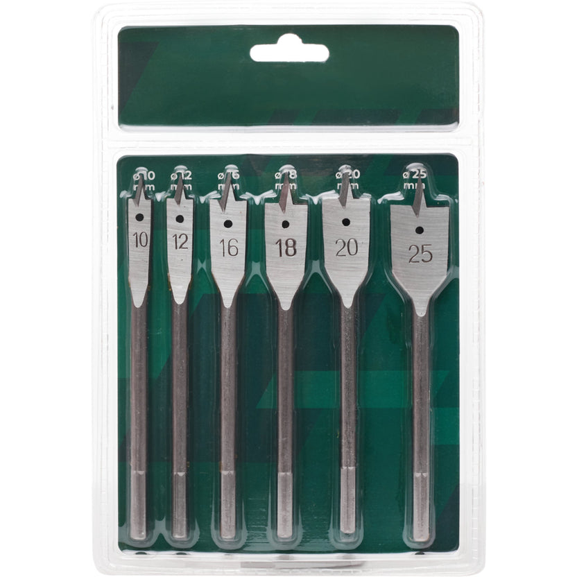 STALCO Wiertła piórowe 10.0-25.0mm (6 elem.)