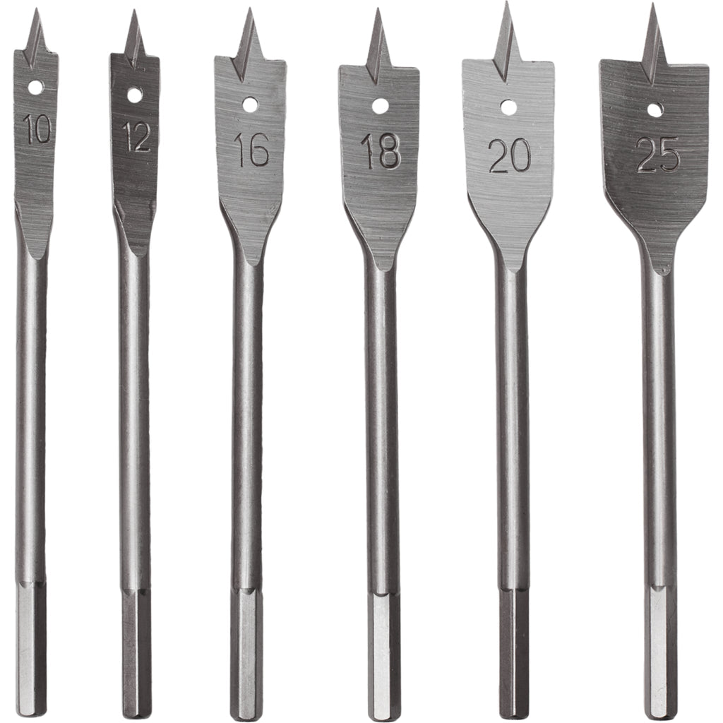 Wiertła piórowe 10.0-25.0mm (6 elem.) | STALCO