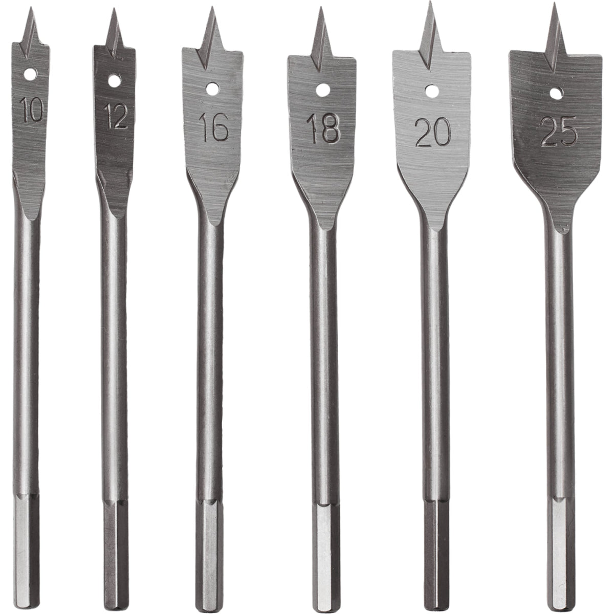 STALCO Wiertła piórowe 10.0-25.0mm (6 elem.)