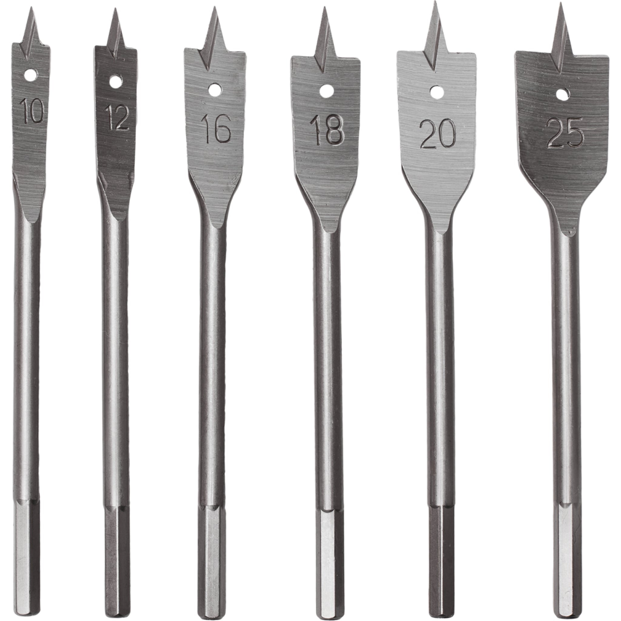 Wiertła piórowe 10.0-25.0mm (6 elem.) | STALCO