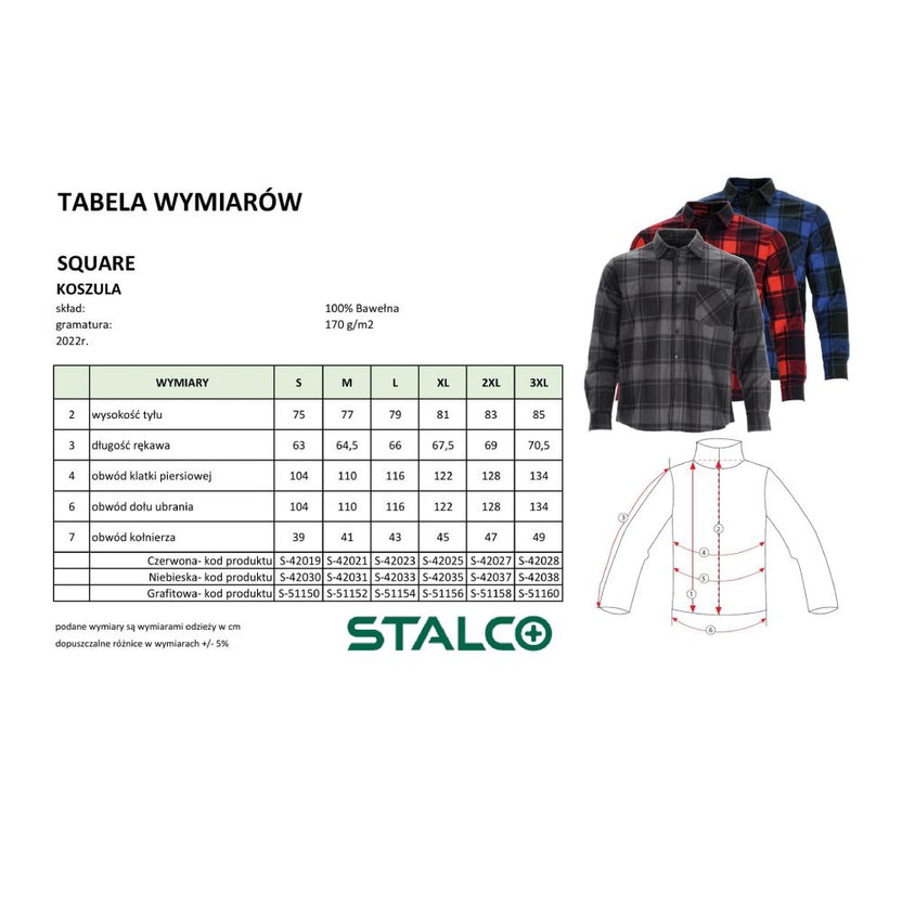 STALCO Koszula flanelowa "SQUARE"