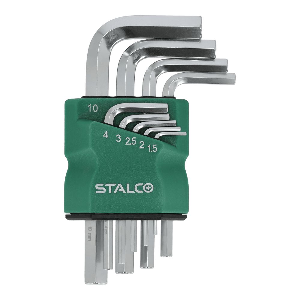 STALCO Klucze sześciokątne 1.5-2-2.5-3-4-5-6-8-10mm imbusy (9 elem.) CRV