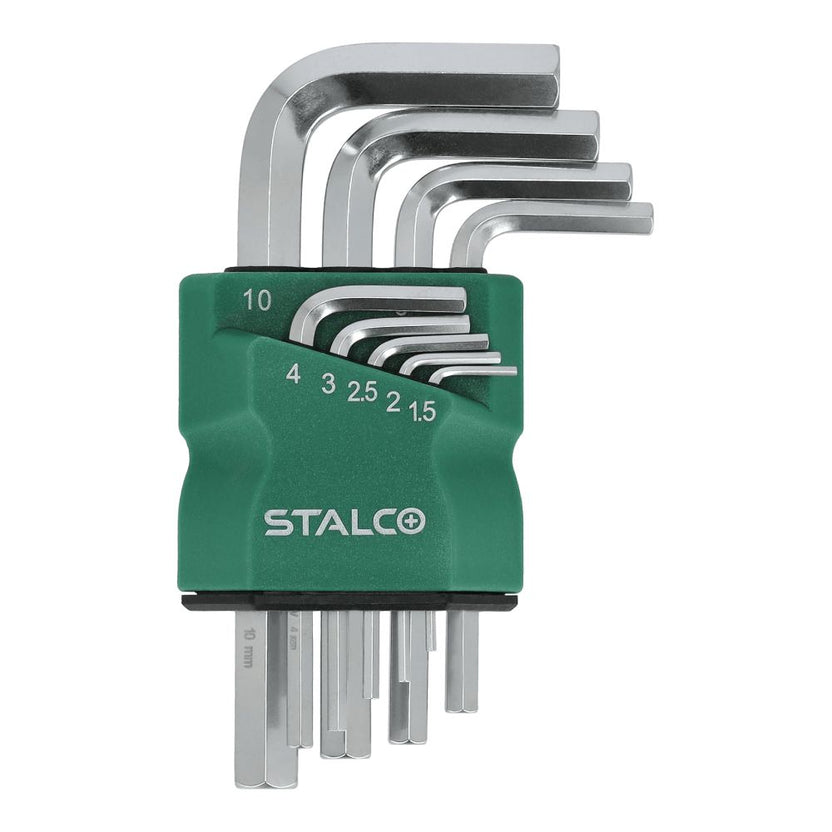 STALCO Klucze sześciokątne 1.5-2-2.5-3-4-5-6-8-10mm imbusy (9 elem.) CRV