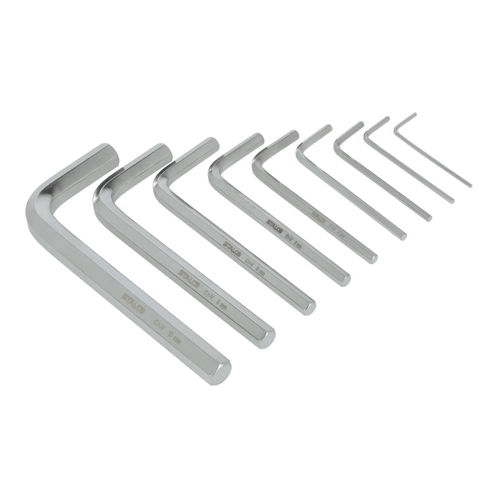 STALCO Klucze sześciokątne 1.5-2-2.5-3-4-5-6-8-10mm imbusy (9 elem.) CRV