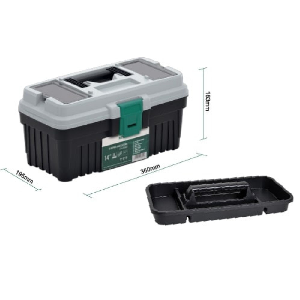 Skrzynka narzędziowa plastikowa 14" (360x195x183mm) | STALCO