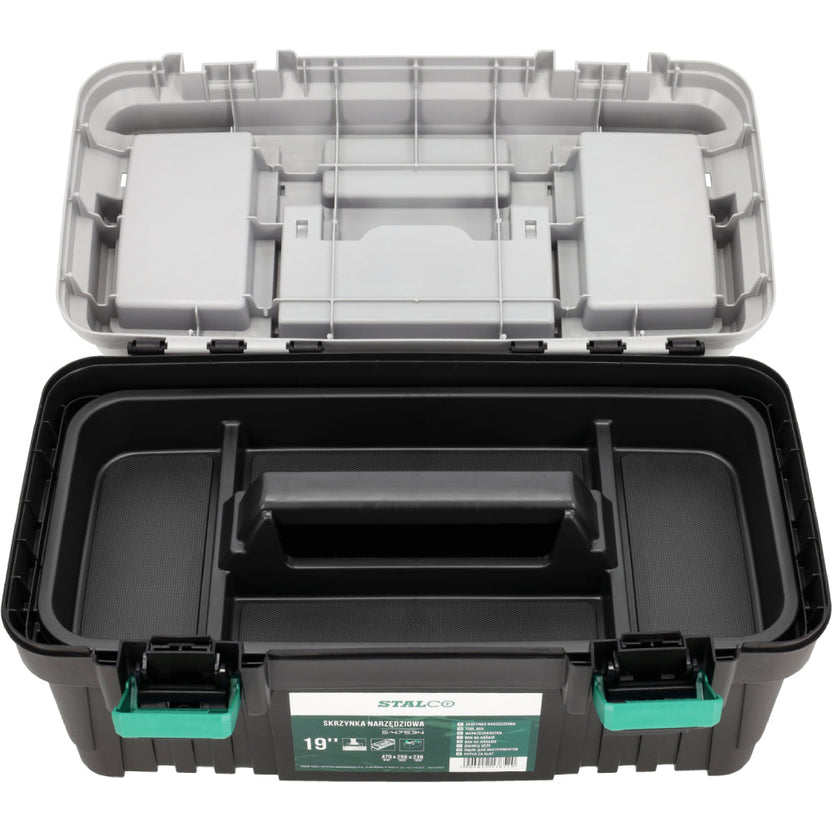 STALCO Skrzynka narzędziowa plastikowa 19" (470x256x238mm)