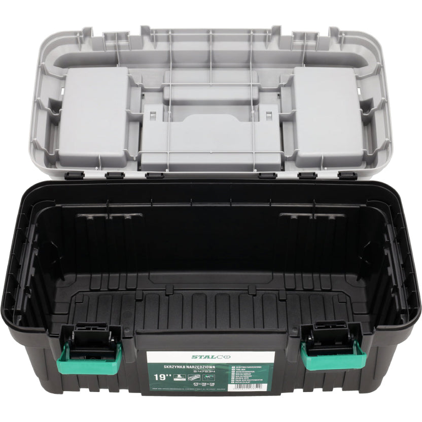 STALCO Skrzynka narzędziowa plastikowa 19" (470x256x238mm)