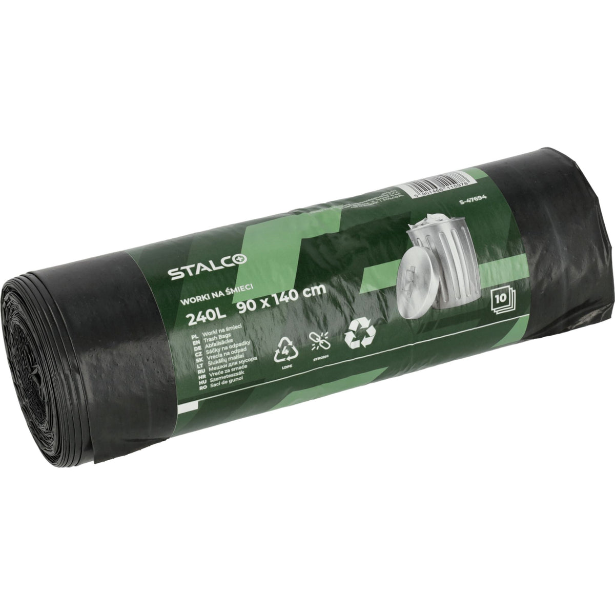 STALCO Worki na śmieci 240L (90 x 140 cm) 10 szt.