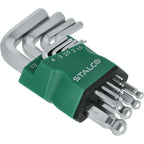 Klucze sześciokątne krótkie z kulką CrV (9 el.) | STALCO