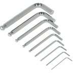 Klucze sześciokątne krótkie z kulką CrV (9 el.) | STALCO