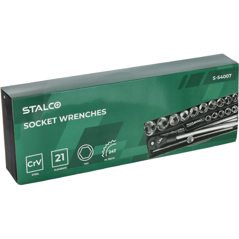 STALCO Zestaw kluczy nasadowych 3/4" (21 elem.)