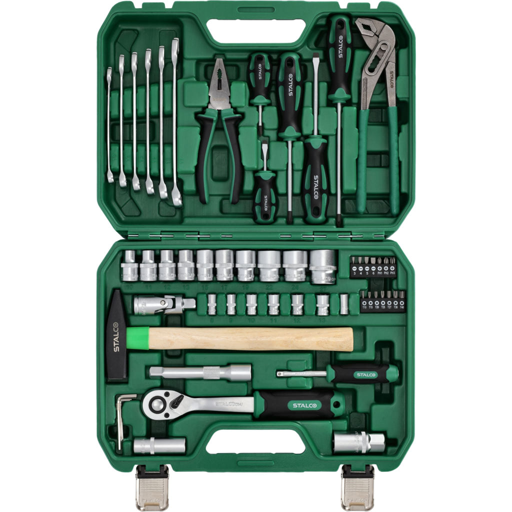Zestaw multinarzędziowy 1/2"+1/4" (55 el.) | STALCO