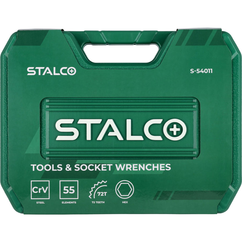 STALCO Zestaw multinarzędziowy 1/2"+1/4" (55 el.)