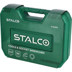 Zestaw multinarzędziowy 1/2"+1/4" (55 el.) | STALCO