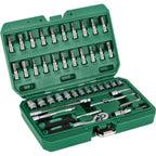 Zestaw kluczy nasadowych 1/4" (48 el.) | STALCO