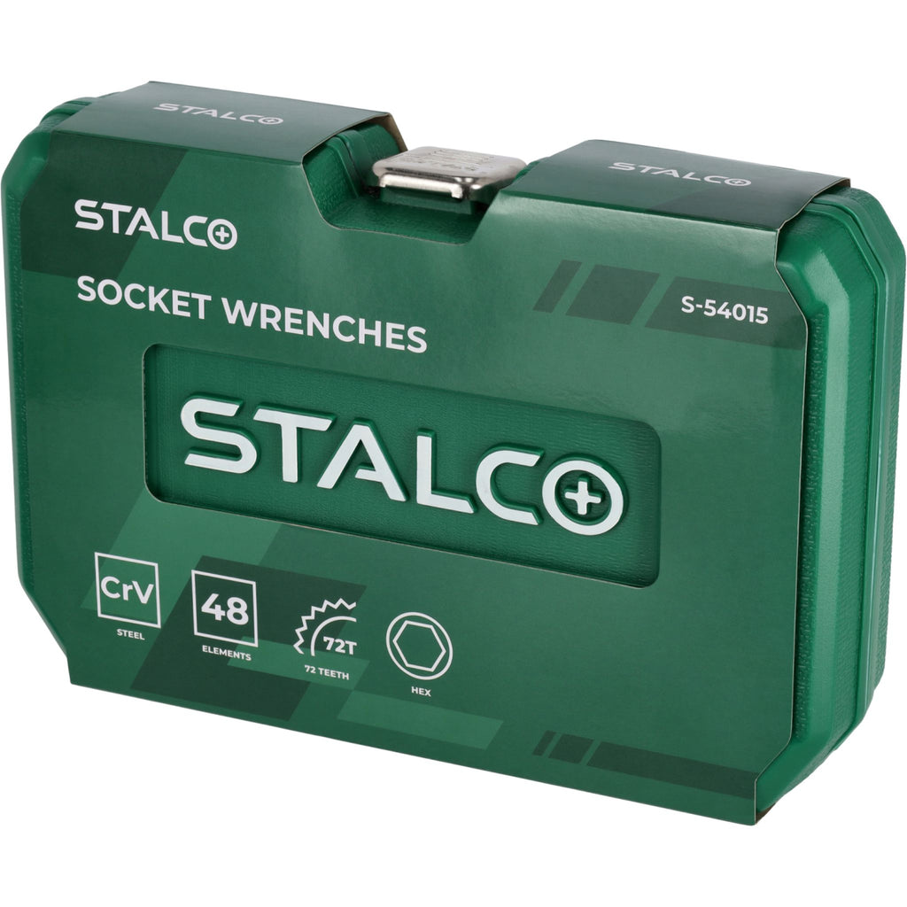 Zestaw kluczy nasadowych 1/4" (48 el.) | STALCO