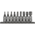 Zestaw bitów Torx na nasadkach 1/4" na listwie (9 el.) | STALCO
